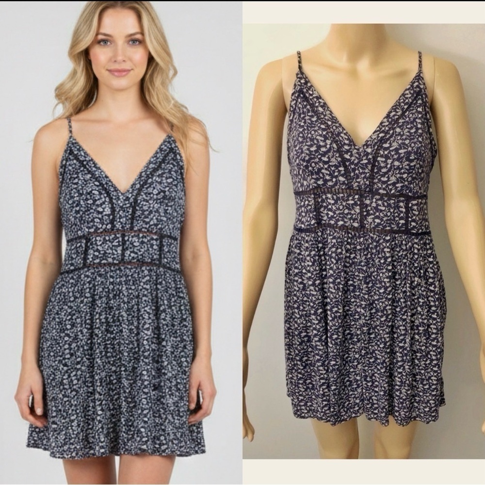 American Eagle Camisoles Boho Floral Cottagecore Sexy Festival Mini Romper Dress